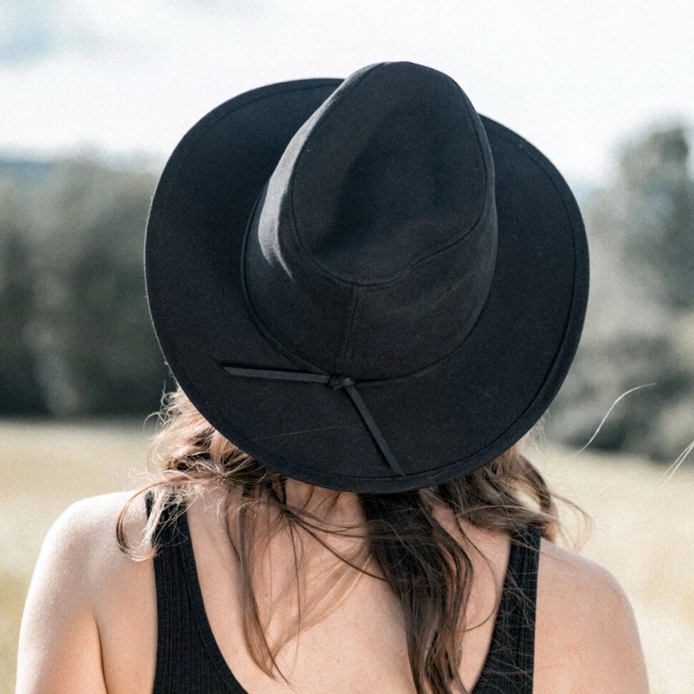 NWOT Black Brixton Wesley cotton Women's Fedora Hat Sz XS
